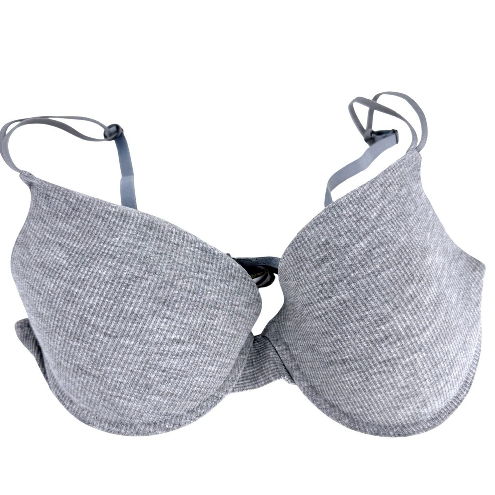 Hurley Bra Womens 36C Gray Underwire Padded Adjustable Straps Everyday Comfort - Picture 2 of 8